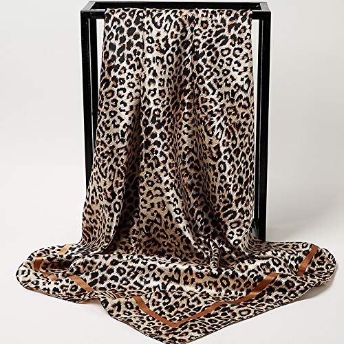 FGSS Fashion Leopard-Scarf for Women - Classic Long Wrap-Shawl Scarves Lightweight Soft Headband Khaki-Prints3
