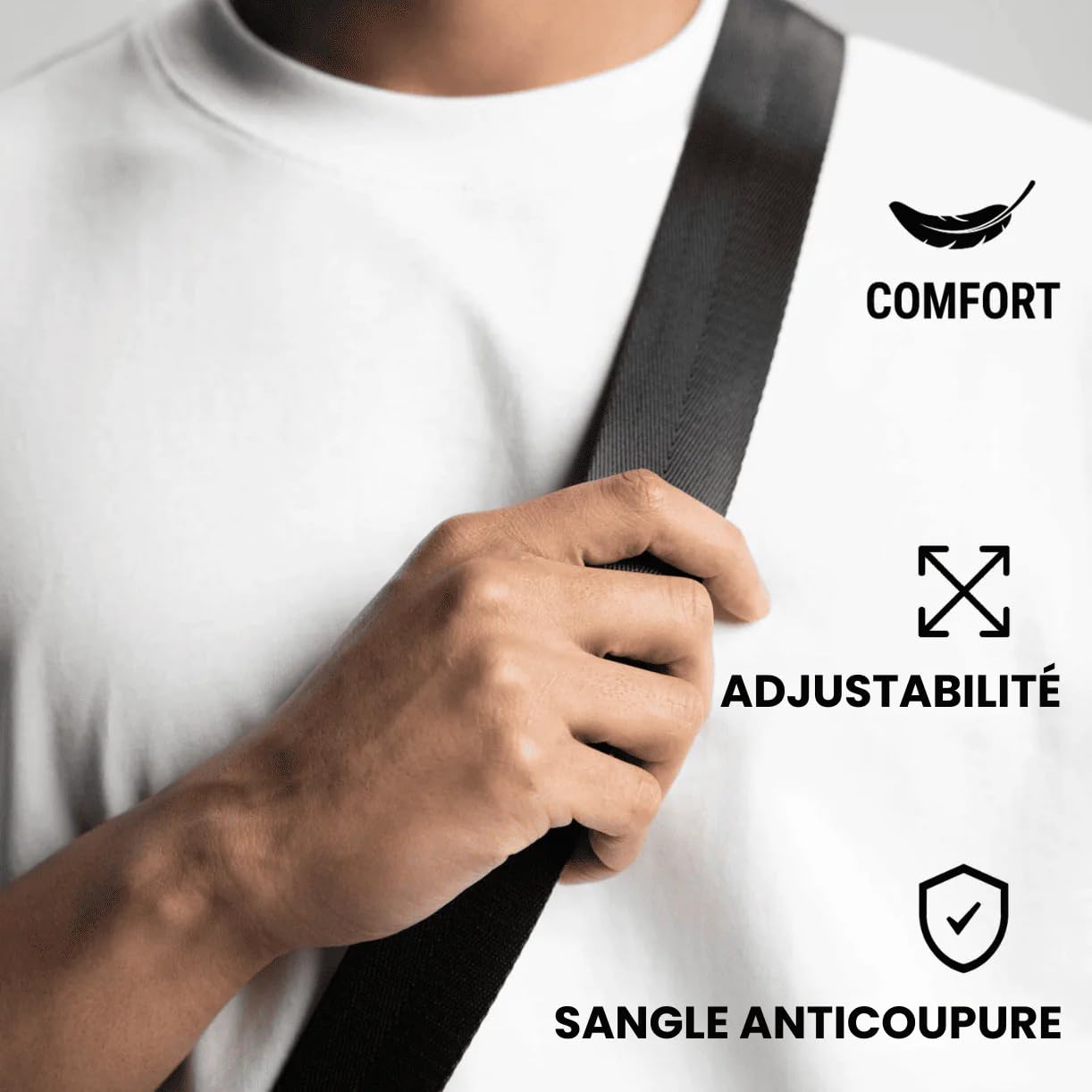 Nomalero Sacoche Sacoche Anti Vol Imperméable avec Protection RFID, Bandoulière Réglable et Confortable pour Voyage Quotidien