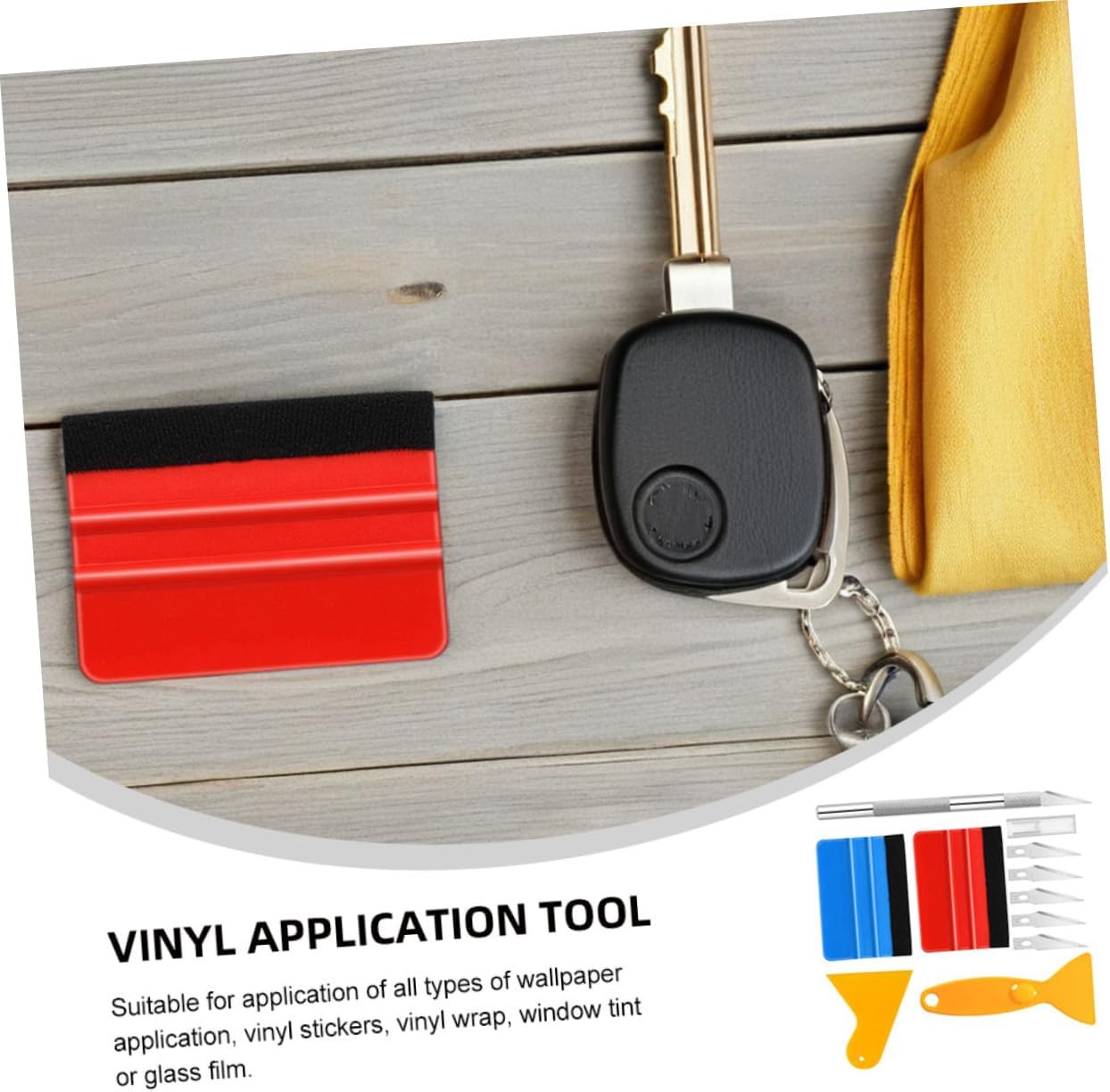1Set Vinyl Application Tool for Car Window Tinting Durable Squeegees and Trimming Tools Car Vinyl Wrap Kit for Novice and Professional Installers