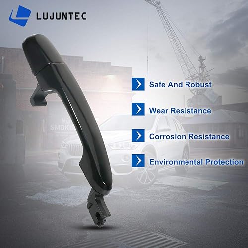 Miniatura 4 de LUJUNTEC Reemplazo de la manija exterior de la puerta del lado del pasajero trasero para 2005-2010 para Kia para Sportage Negro