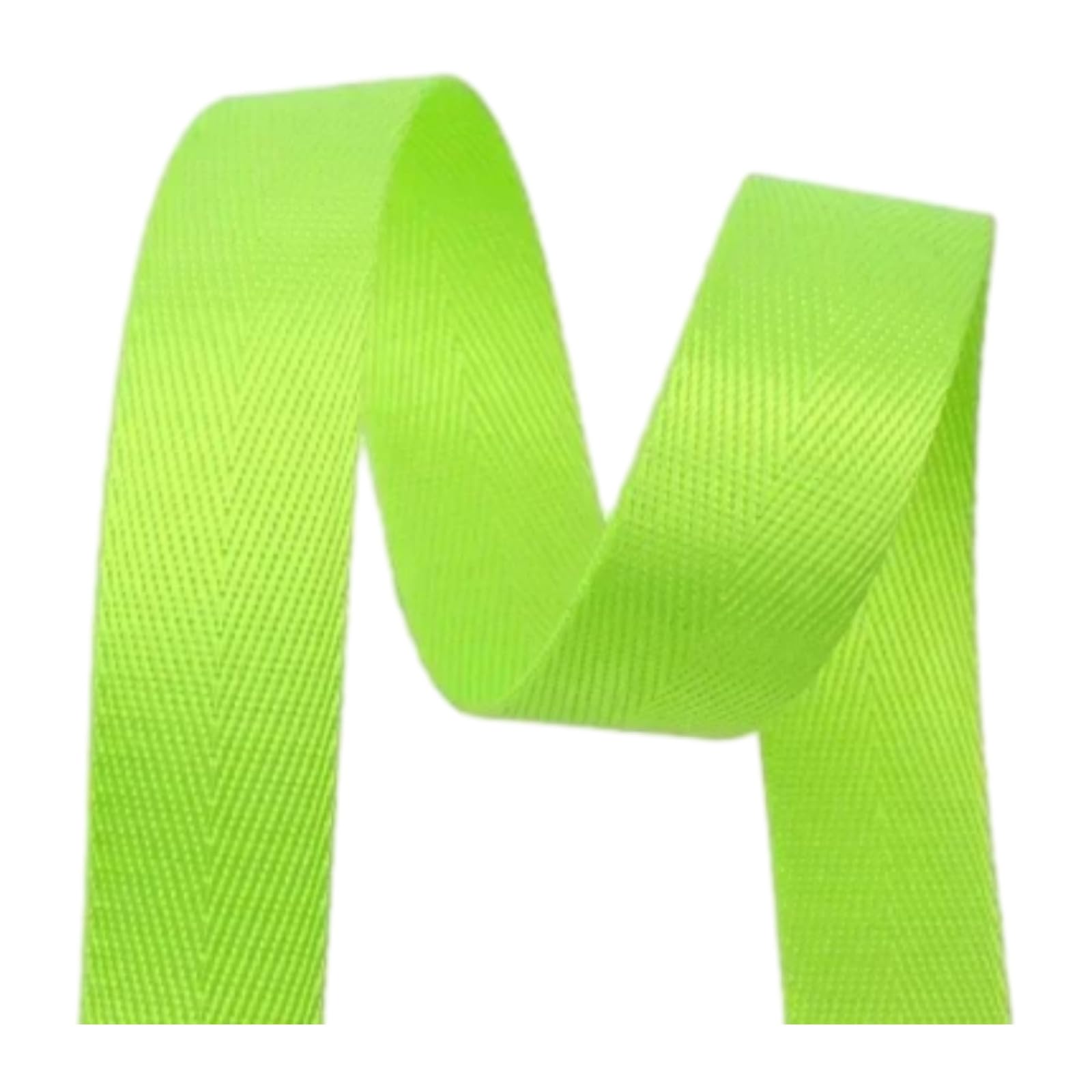 5M 20-38mm Nylon Webbing Band, Strap Bag Backpack Material, Sewing Binding Tape,Fluorescentgreen,32mm โ image 1