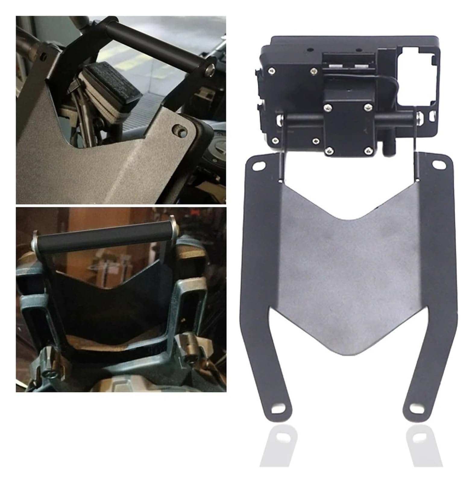 Motorcycle Mount Front GPS Per MT07 Per Tracer 700 2016-2020 Moto Parabrezza Cavalletto Supporto Telefono Cellulare GPS Navigatore Targa Staffa(-02-1 2MM)