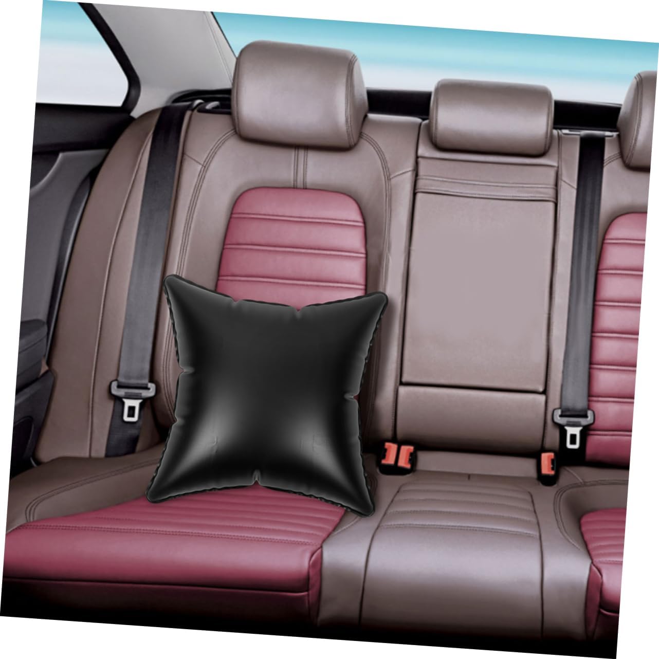 IMIKEYA Ergonomic Inflatable Pillow for Camping Travel Car Portable Neck Pillow Height