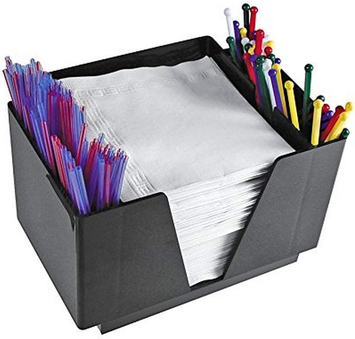 Top Rated Co-Rect Plastic Bar Caddy with Square Design, Black,NH1272