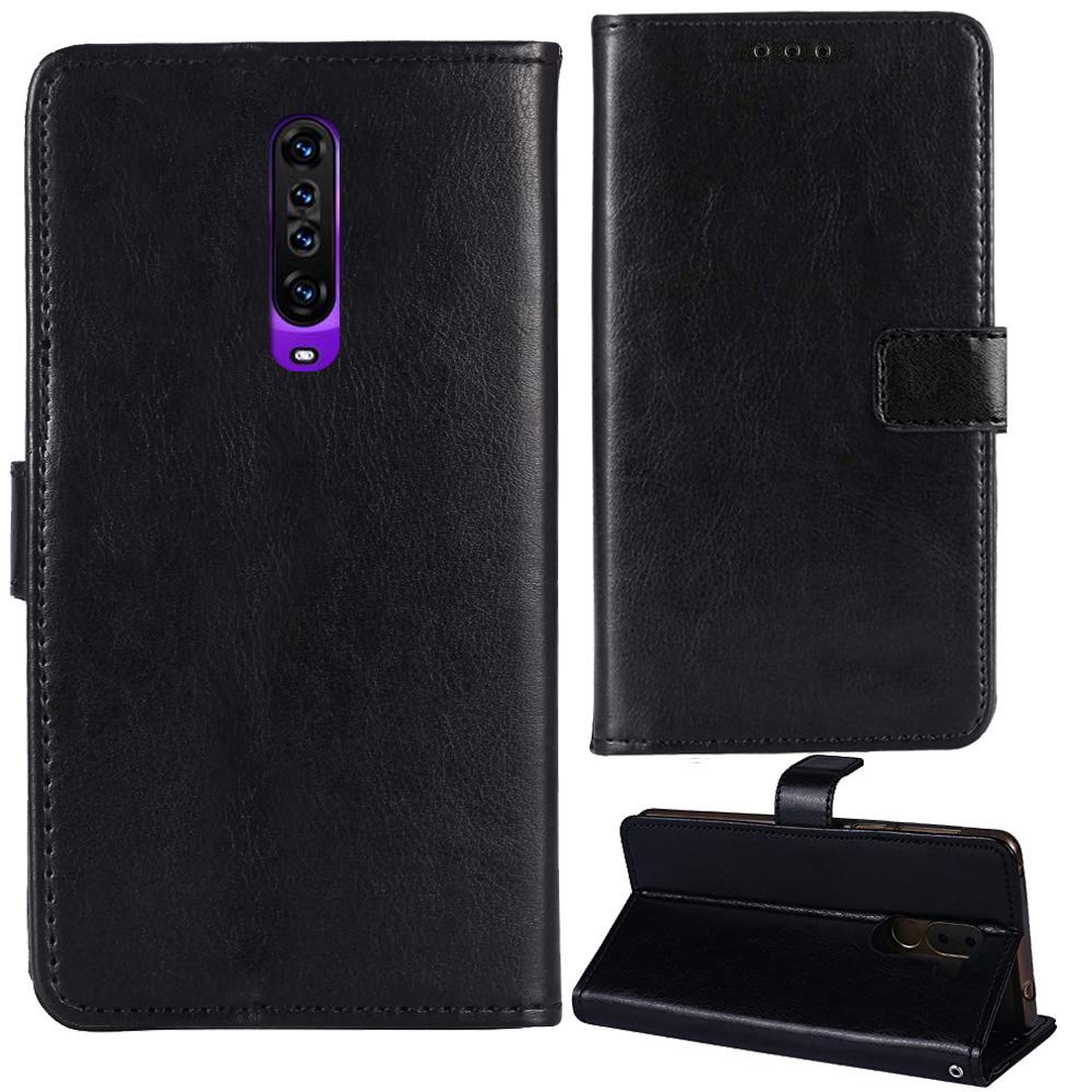 Custodia Portafoglio TCL 30 XL in Pelle PU con Cerniera e Laccio - Nero