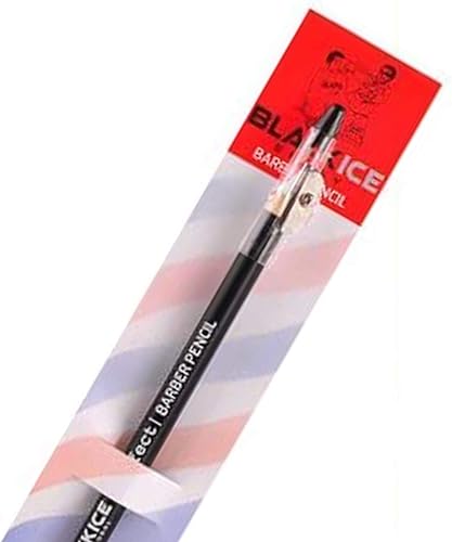 Miniatura 3 de Black Ice Herramienta de trazado de lápiz de pelo de peluquero para barba, línea capilar y cabra, detalles de contorno para peinado y modelado de