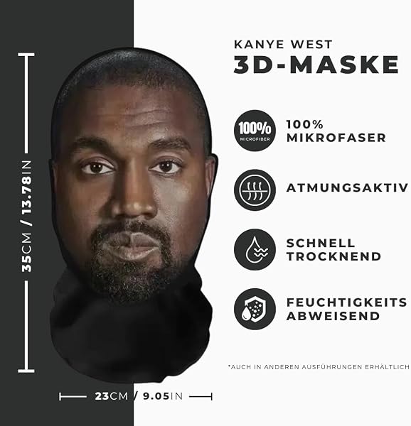 Realistische 3D-Druck Vollgesichtsmaske – Atmungsaktiv, leicht & bequem, ideal für Cosplay, Partys, Halloween, Karnveal & Events - 1
