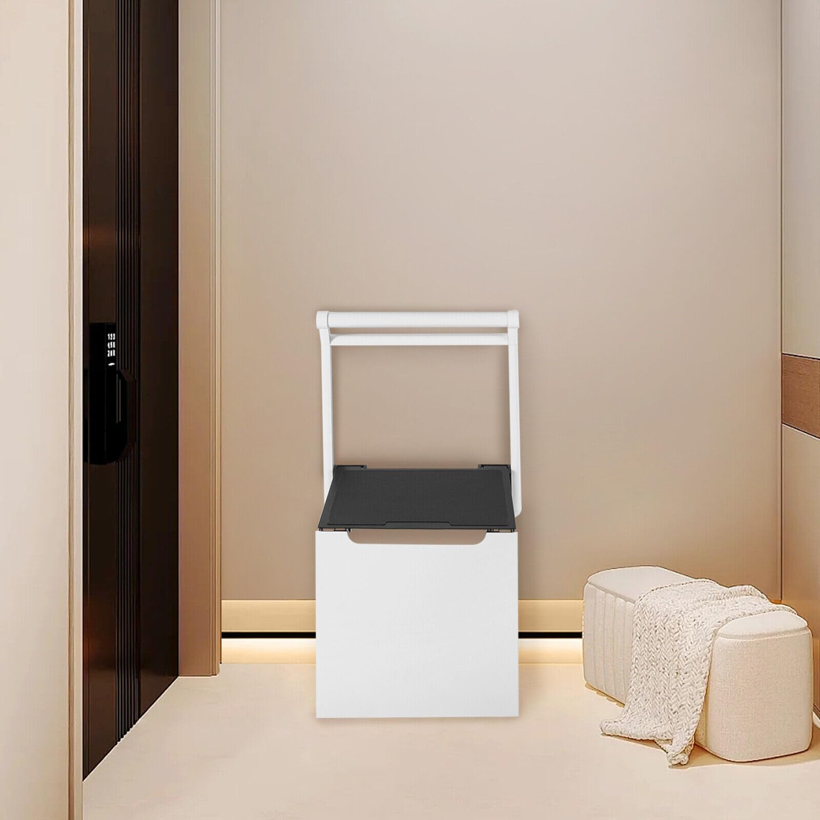 Moderno asiento de ducha plegable montado en la pared, para adultos, embarazadas, niños, ancianos, personas físicas, hasta 150 kg