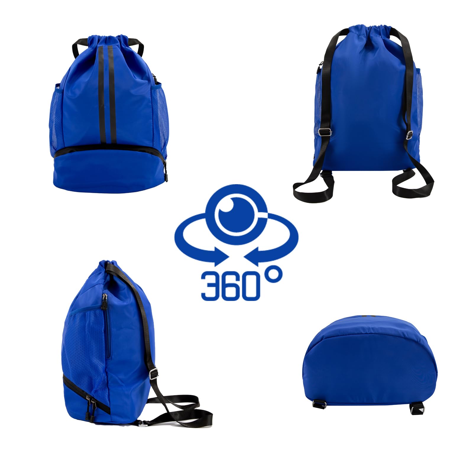 Shappy Kordelzug-Rucksack Set – 60 Stück In 10 Farben, Aus Polyester, Wasserabweisend, Für Sport, Schule & Events