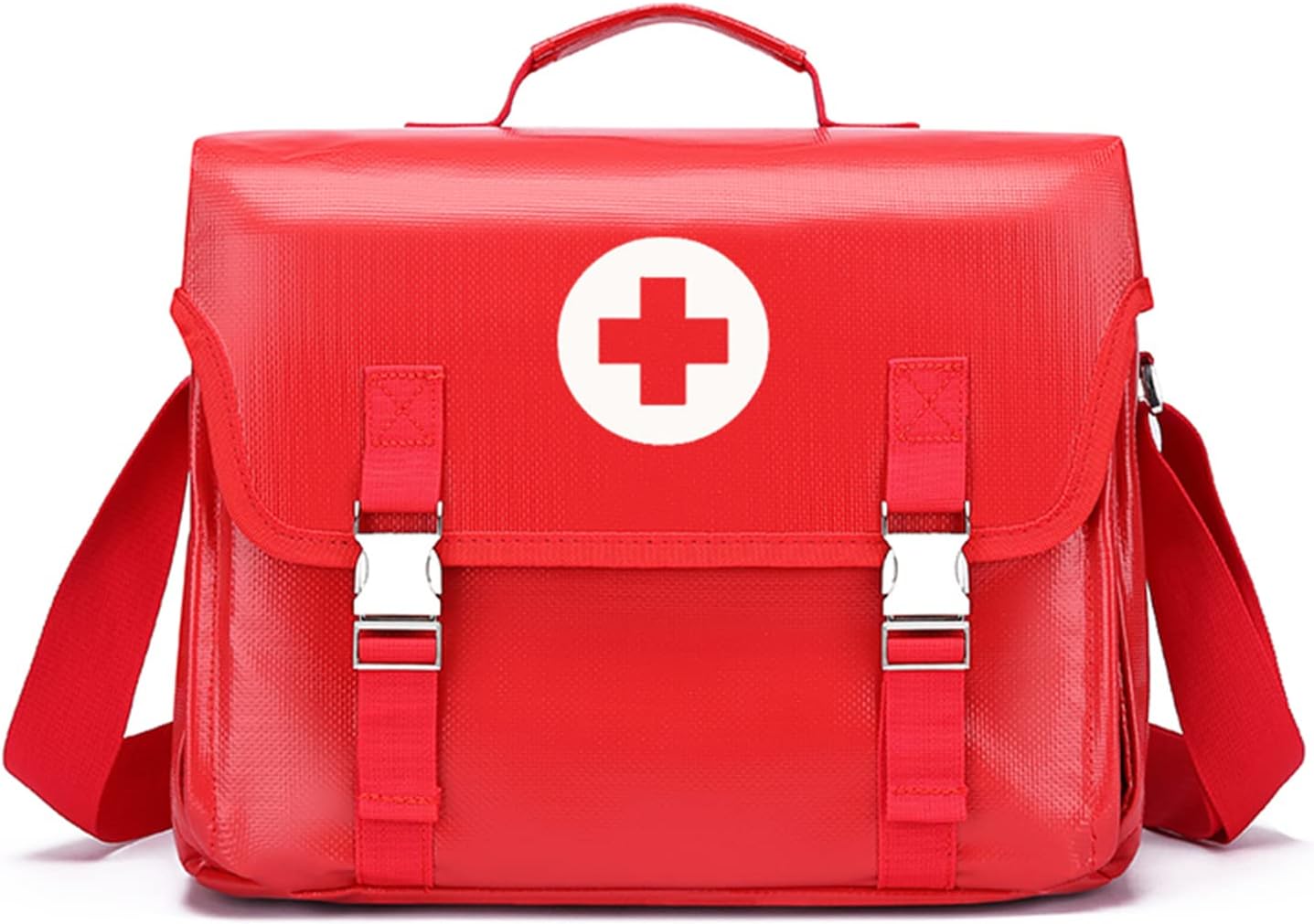First Responder EMT Trauma Bag Empty,First Aid Bag with Handle and Shoulder Strap for Emergency at Home, Office, Car, Outdoors, Boat, Camping, Hiking(Red)