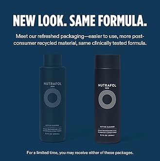 Nutrafol Men’s Shampoo and Conditioner 2-in-1, Cleanses, Hydrates, Unclogs Pores, Improves Hair Volume & Strength, Physician-formulated for Thinning Hair, Color Safe, Sulfate Free - 8.1 Fl Oz Bottle