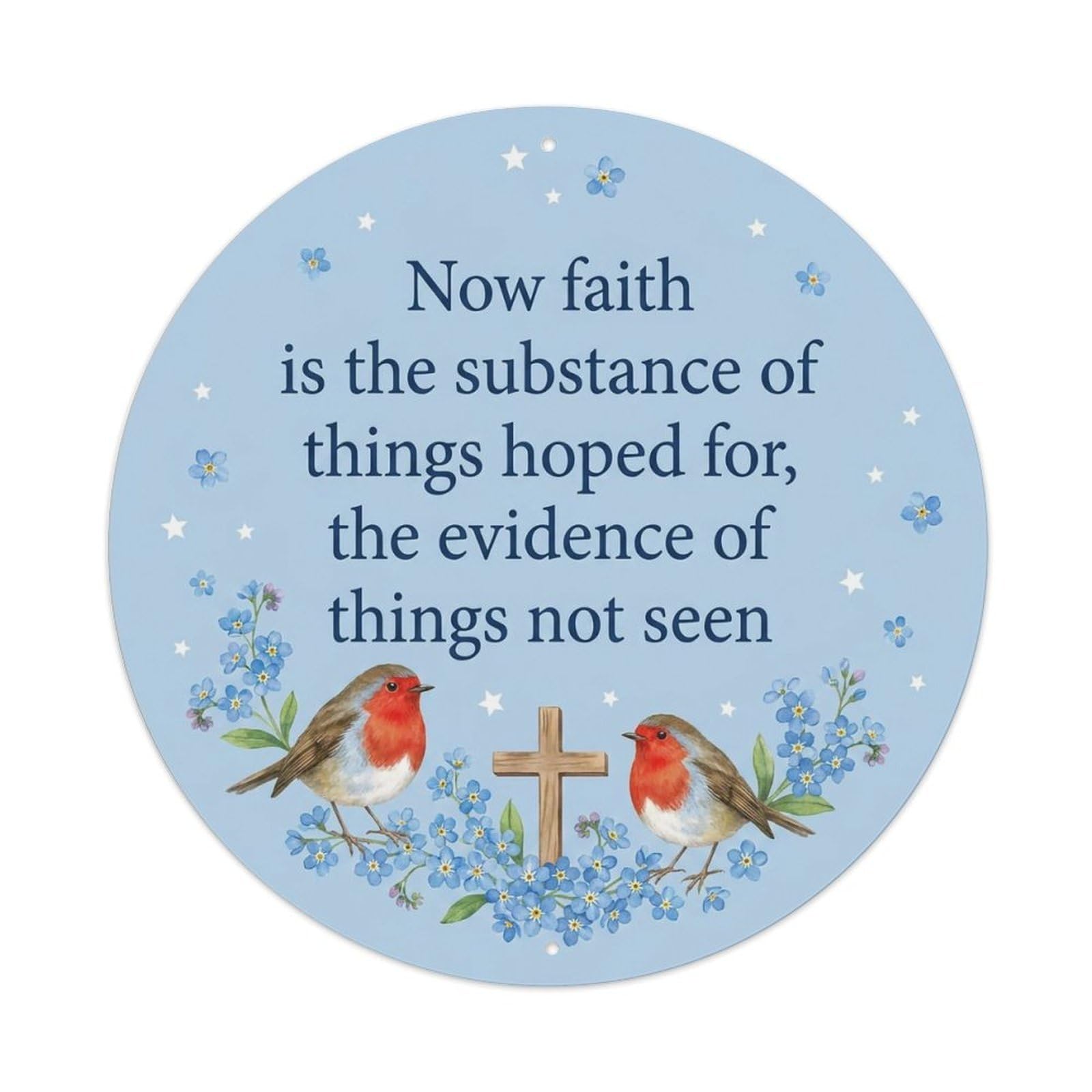 Metal Tin Sign European Robin Garden Sign Heaven Love Faith