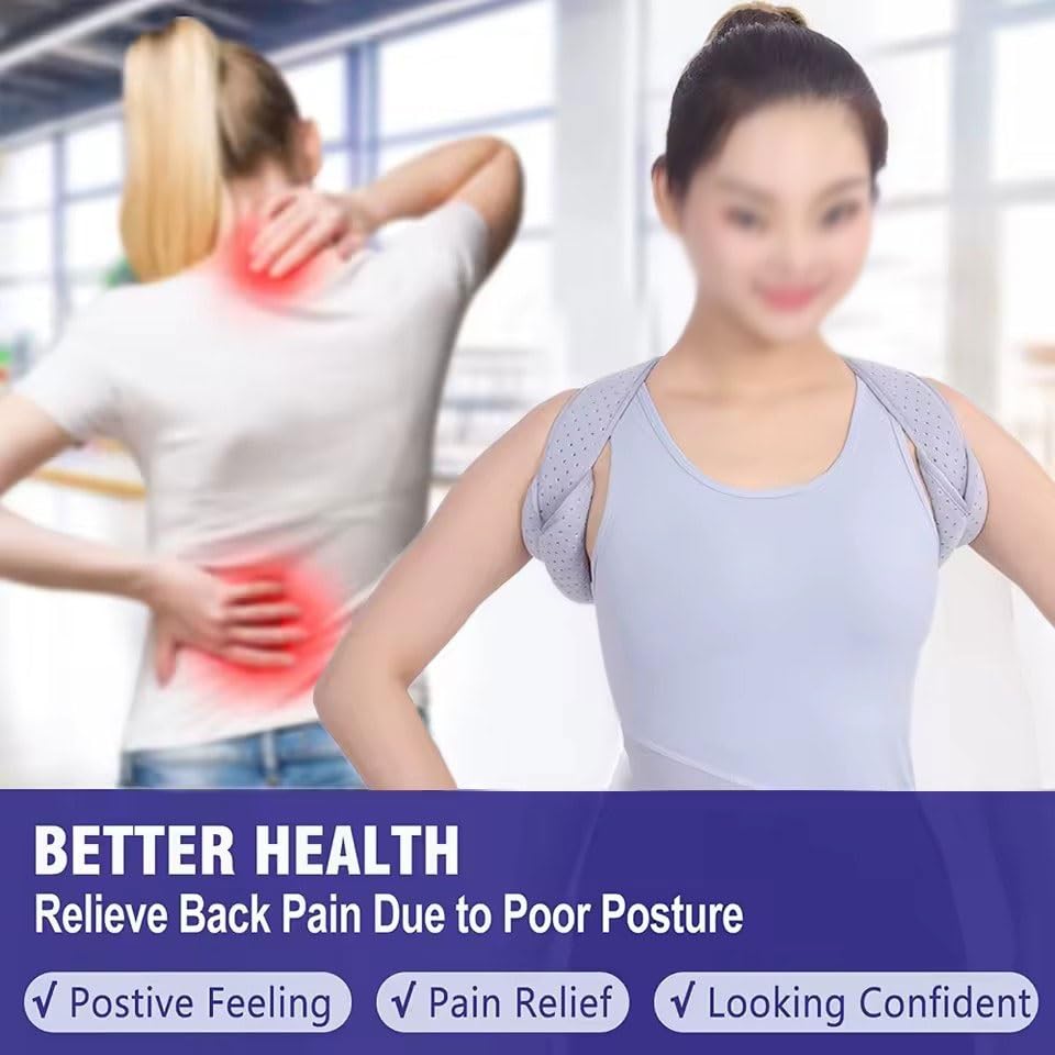 Posture Corrector for Adult Adjustable Upper Back Brace for Clavicle Support Arthritis Pain Relief From Neck And Shoulder