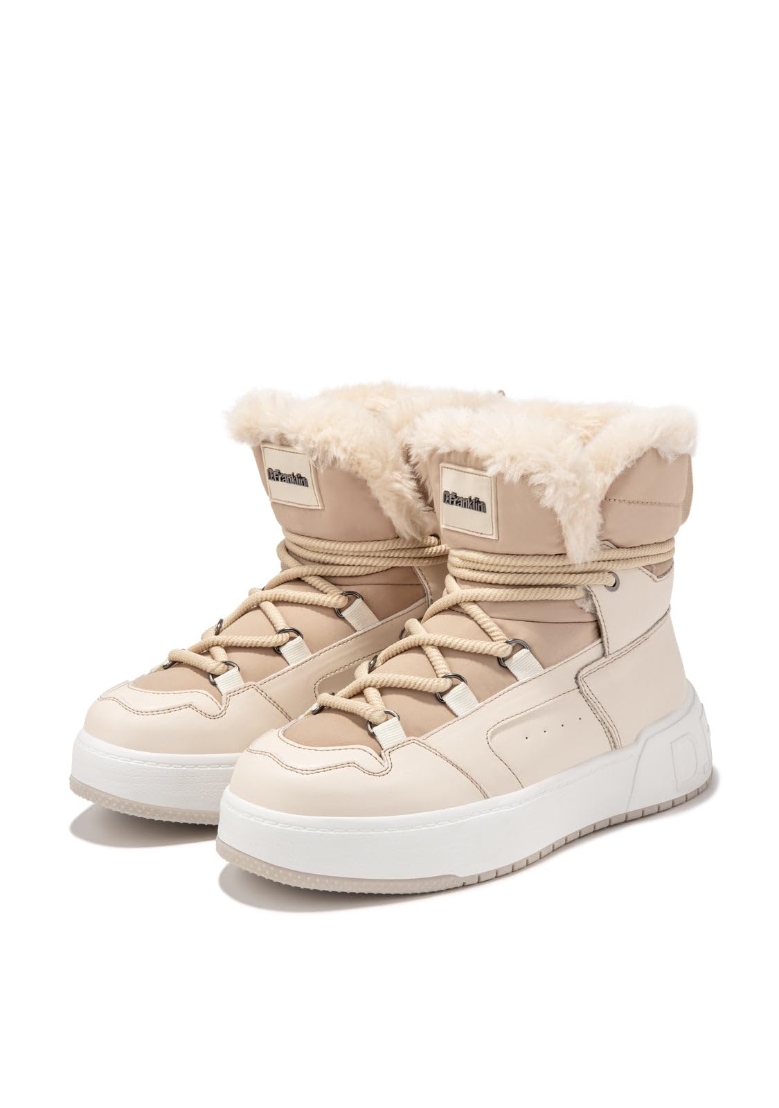 D.Franklin Botas Mujer Forro Interior Pelo Court Bomb V2 Beige - Botas para Mujer - Moda casual - Talla (37) - Modelo court bomb