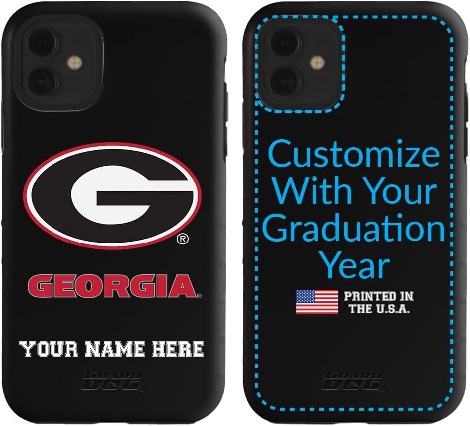 Guard Dog Case Compatible with iPhone 11 - Military Grade - Rugged Two Piece Protection - Collegiate Licensed - Georgia Bulldogs - by Paulson Designs