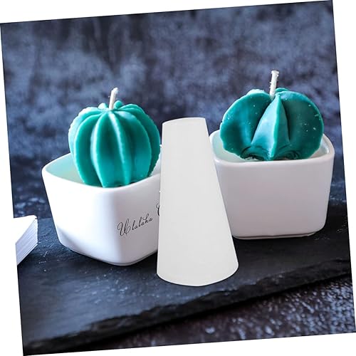 Miniatura 3 de BESTOYARD 8 piezas de moldes de silicona para decoración de velas de mano, molde de molde para resina, moldes de silicona para velas de árbol de