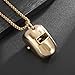 Yonghao Pavilion Men's necklace, welding mask, third grade helmet, titanium steel necklace, hanging decoration, men's and women's pendant, fashionable accessory chain length 23.62 inches (golden)