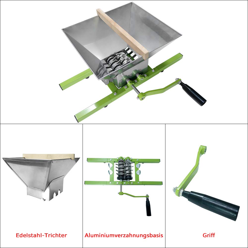 FIVMEN Fruitpers, 6 liter, handmatige appelpers, incl. persdoek, drukplaat en metalen spindel, sappers, wijnpers, fruitpers, bessenpers voor soorten sap en groenten