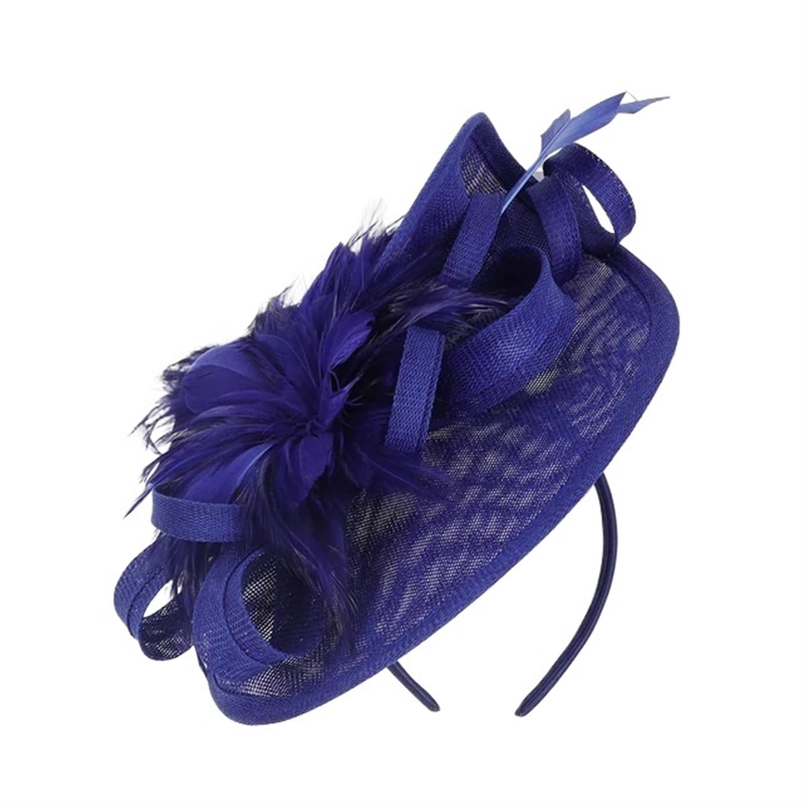 UALXPAO Wedding Hats Fascinator Hat Feather Flower Wedding Headwear for Tea Party,Weddings(Blue2)
