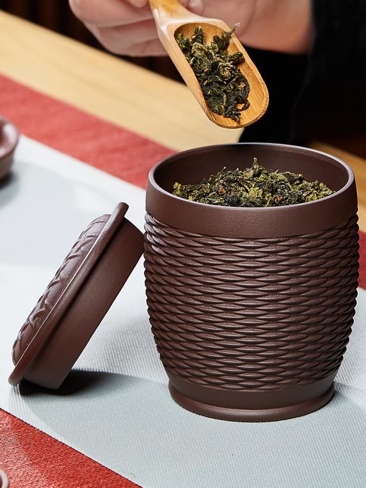 Botes de té for té suelto, tarro de café de púrpura chino, té doméstico tradicional for azúcar, frutos secos, sal de nuez