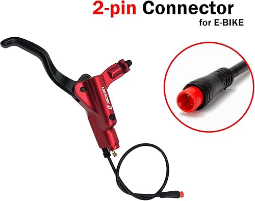 Miniatura 2 de Zoom HB876E 2-PIN/3-PIN 4-Pistons E-Bike Electric Power-Off Hydraulic Brake Set with 180mm Rotors, Pre-Bled Hydraulic Disc Brake Caliper Lever for