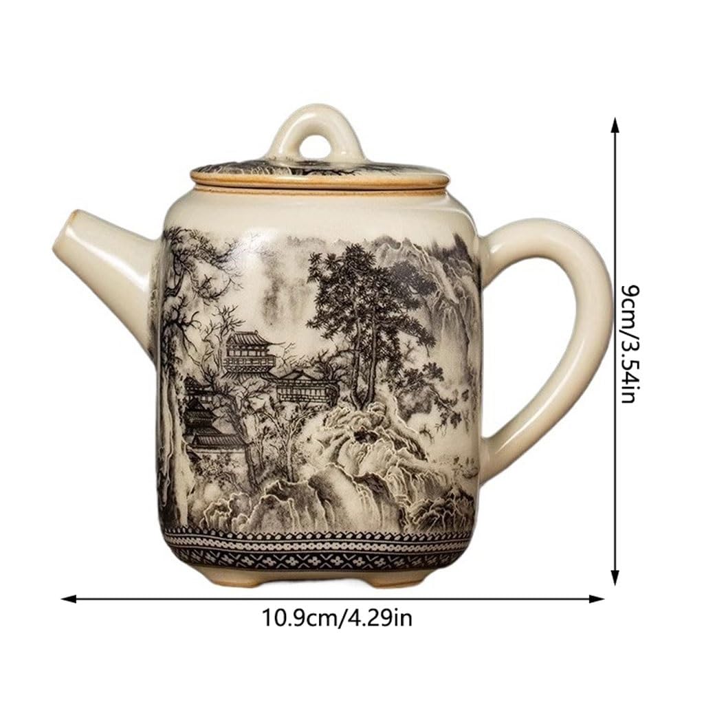 Czajnik podróżny, herbata popołudniowa, pojedynczy dzbanek do herbaty, zestaw do herbaty Kung Fu, ceramiczny czajniczek do parzenia i picia herbaty, czajnik domowy, zielony czajniczek do herbaty