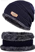Digital SHOPEEUltra Soft Unisex Woolen Beanie Cap + Neck Scarf Set for Men I Women I Girl I Boy - Warm, Snow Proof