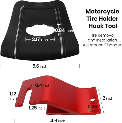 Miniatura 2 de Gancho para instalación de cuentas de neumáticos de motocicleta con 2 herramientas desmontables, instalación de neumáticos de motocross