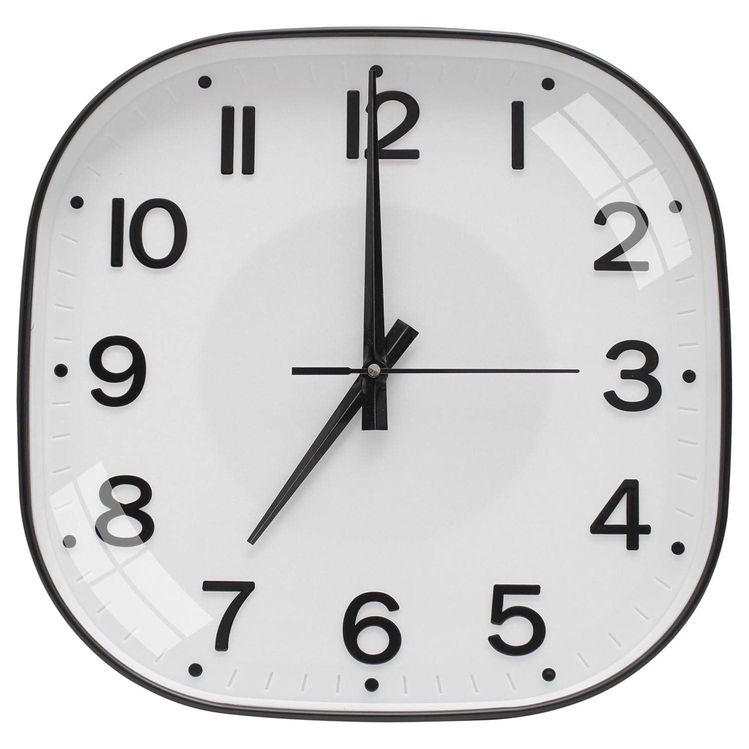 TEKCOOL Plastic Analogue Wall Clock 12" Silent Quartz Decorative Latest Wall Clock Non-Ticking Classic Clock Battery Operated Round Easy to Read for Room/Home/Kitchen/Bedrom/Office/School.White black--image-19