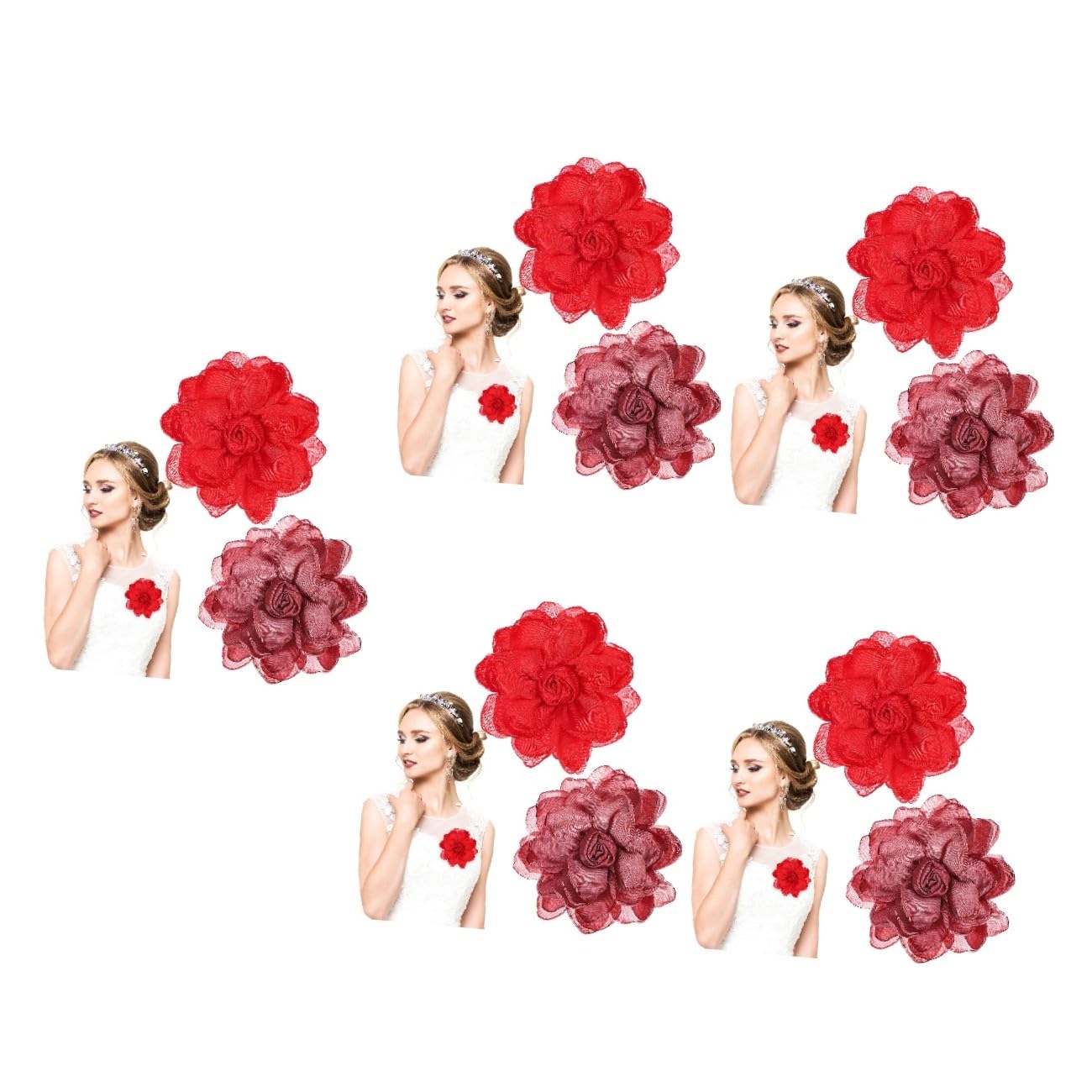 GALPADA Ramillete De Rosas Boutonniere De La Boda Alfileres De Flores Para La Ropa Accesorios De Mujer Broche De Rosa Ramillete De Novia Broches y Alfileres Para Mujer Satín