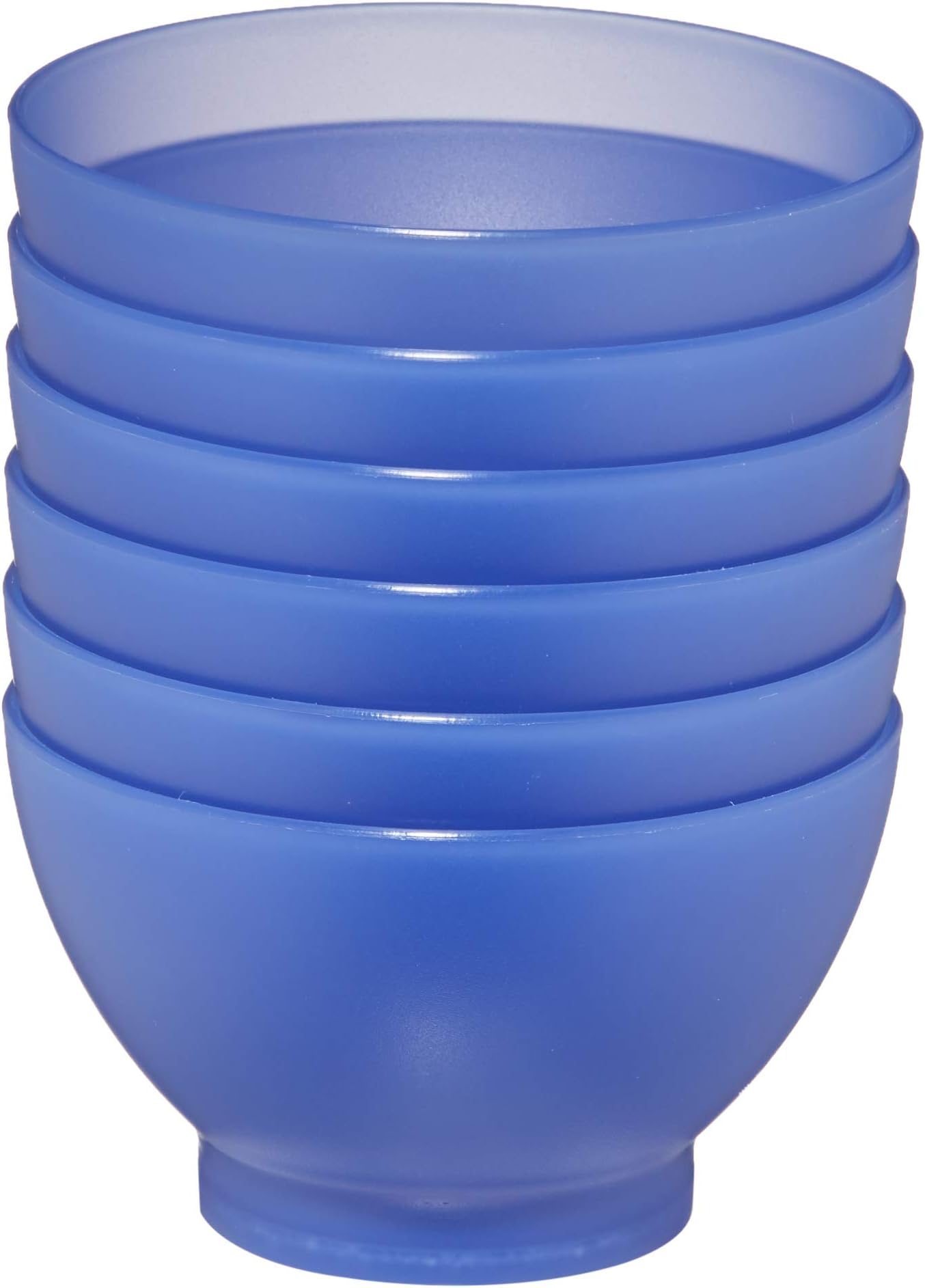 Design- Eco Friendly Plastic Bowl for cereal, dessert, ice cream, soup (Microwave and Dishwasher Safe) (17 oz., Blue) - Pack of 6