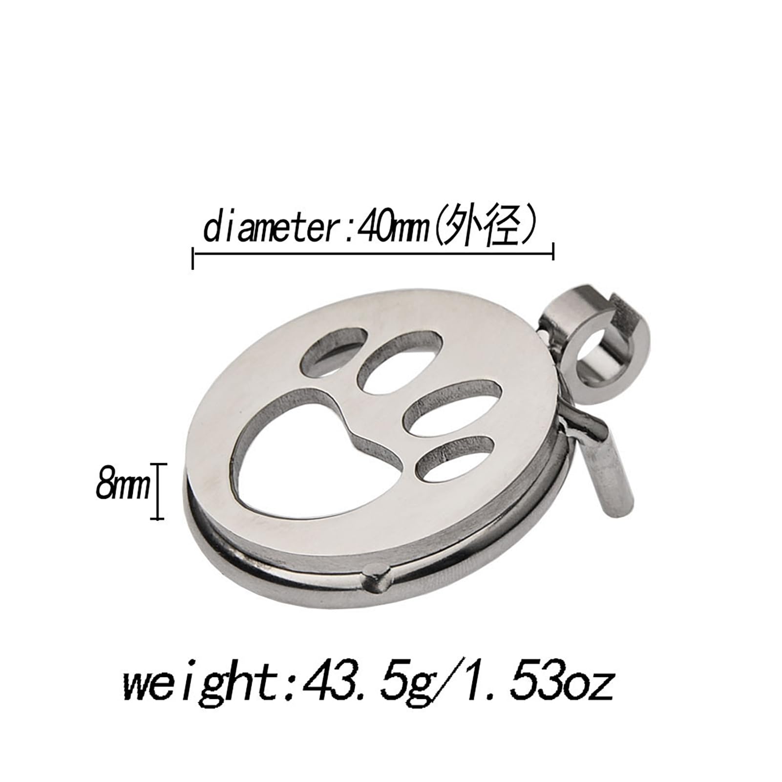 Jaula de castidad plana en la forma de una pata de gato con cerradura invisible y llave invertida Jaula de castidad para los hombres de acero inoxidable pene (silver,50mm)
