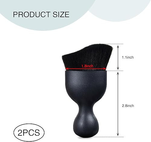 Miniatura 2 de 2 cepillos de limpieza de automóvil, 1.7 x 3.8 pulgadas, herramienta de limpieza universal de fibra suave para detalles, cepillo de limpieza