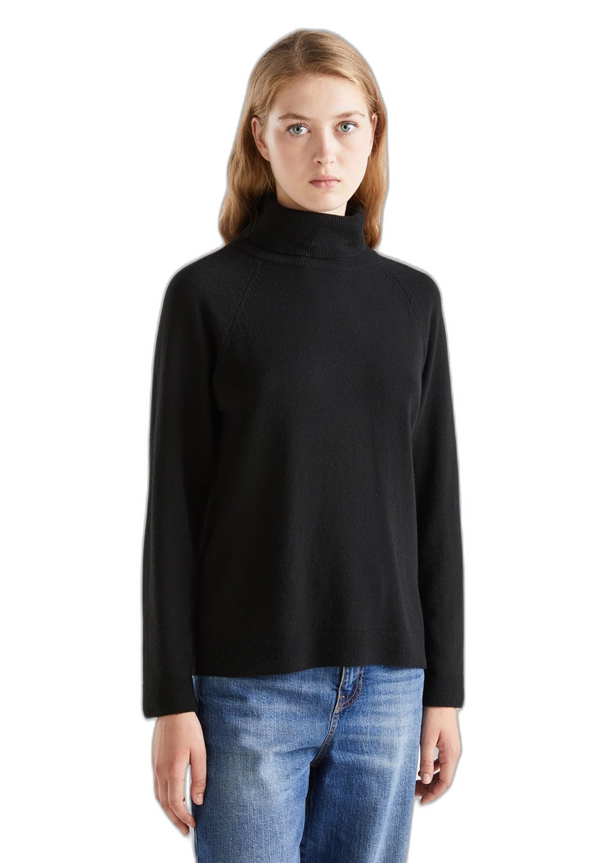 United Colors of Benetton Camiseta Ciclista M/L 1035d2551 Suéter, Negro 700 Mujer