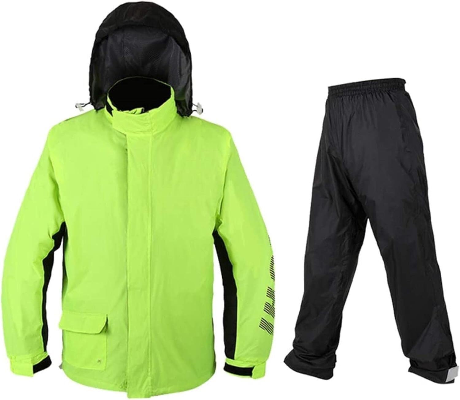 VUIKLCty Men's And Women's Plus Size Raincoats; Rainproof Jacket, Outdoor Lightweight Raincoat, Portable Raincoat Set(XXL)