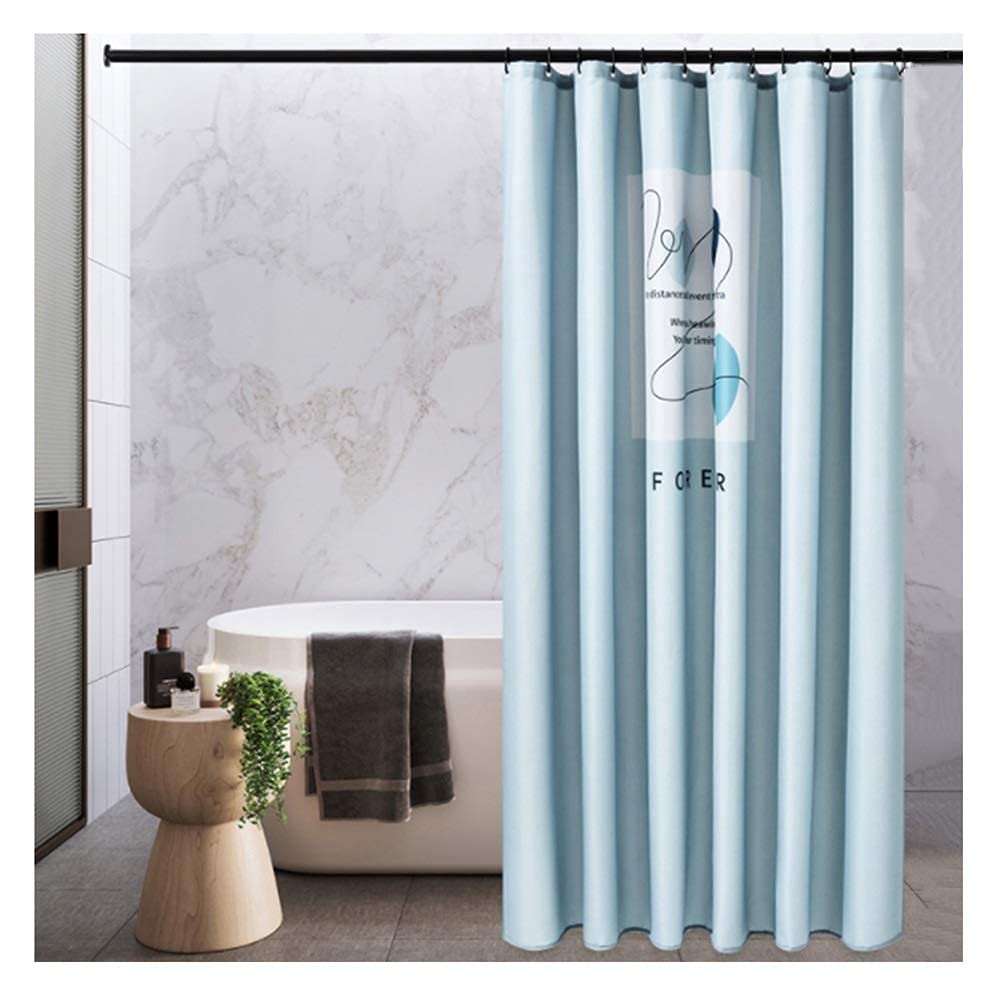 Langer Badvorhang mit neuestem Duschvorhang Schimmelbeständiger wasserdichter 100% Polyester Badezimmervorhang Stilvoller Dekorationsvorhang Duschvorhang (Größe : 180X200cm)