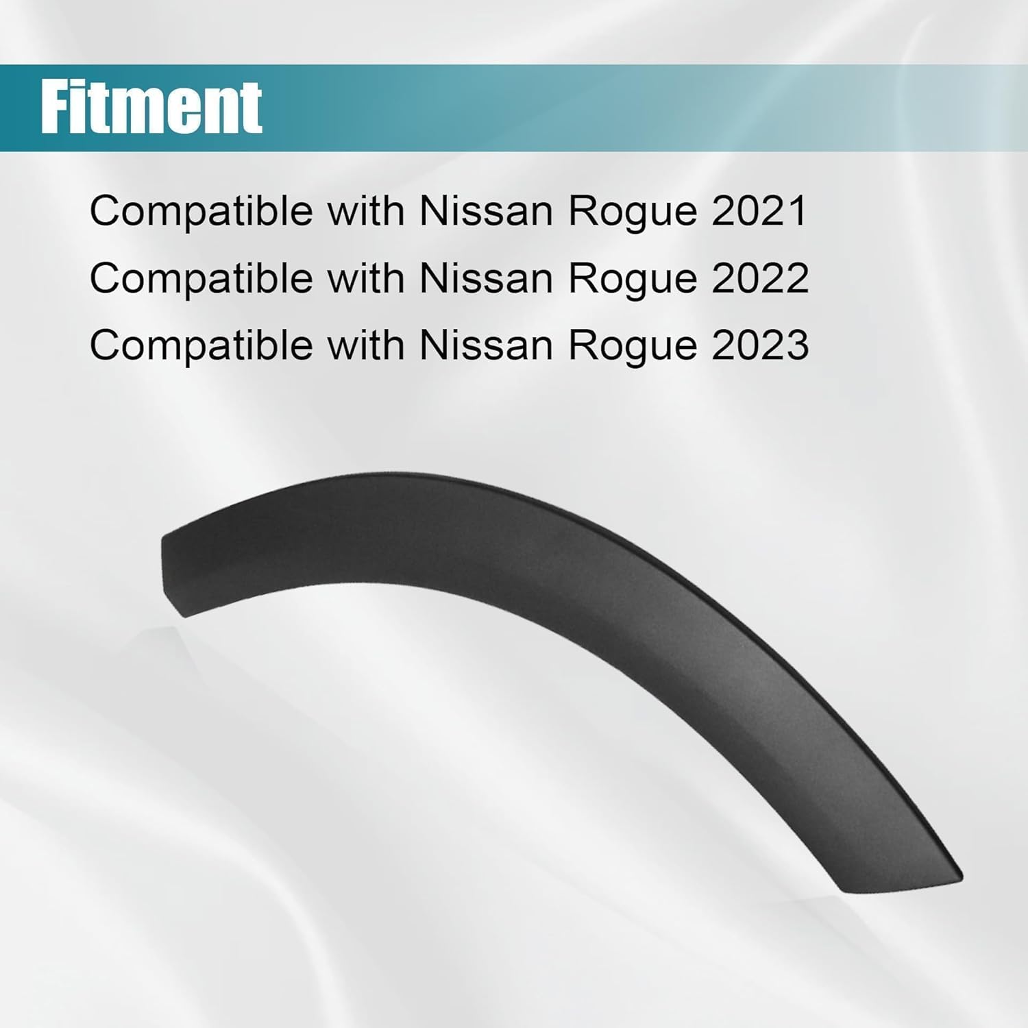 GXARTS Black Left Side Rear Door Trim Flare Molding 788616RR0A Compatible with Nissan Rogue 2021 2022 2023