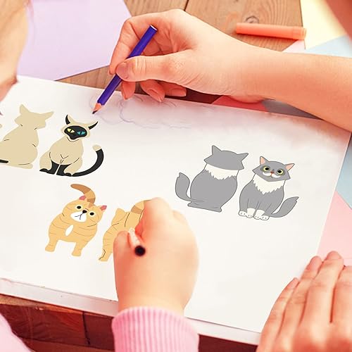 Miniatura 5 de BENECREAT 5 juegos de troqueles de metal de animales y gatos, troqueles de corte para hacer tarjetas, manualidades, álbumes de recortes, álbum de