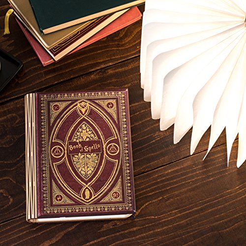 Image of KleverCase Book Cover Themed 360 Degree Chargeable Reading Lamp, Night Light, Desk, Bedside Light. (Gryffindor Red, Large Size White Light)