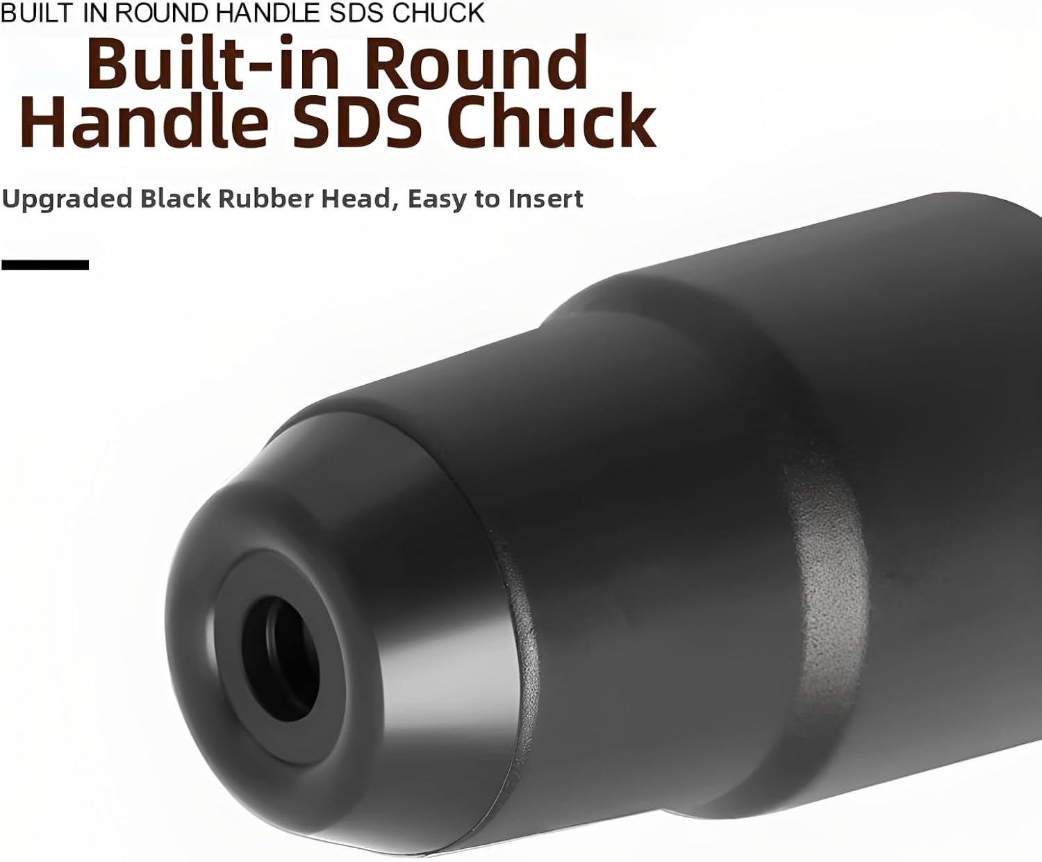 8.66in Rotary Hammer Drill Adapter, SDS Max to SDS Plus, Black