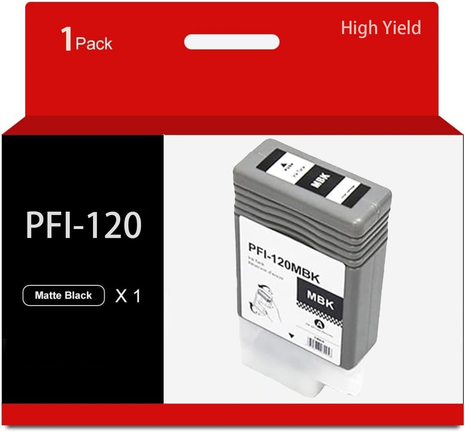 PFI-120 Compatible for Canon PFI-120MBK PFI120MBK Ink Cartridge for Canon imagePROGRAF TM-200 TM-205 TM-300 TM-305 Printer 130ML
