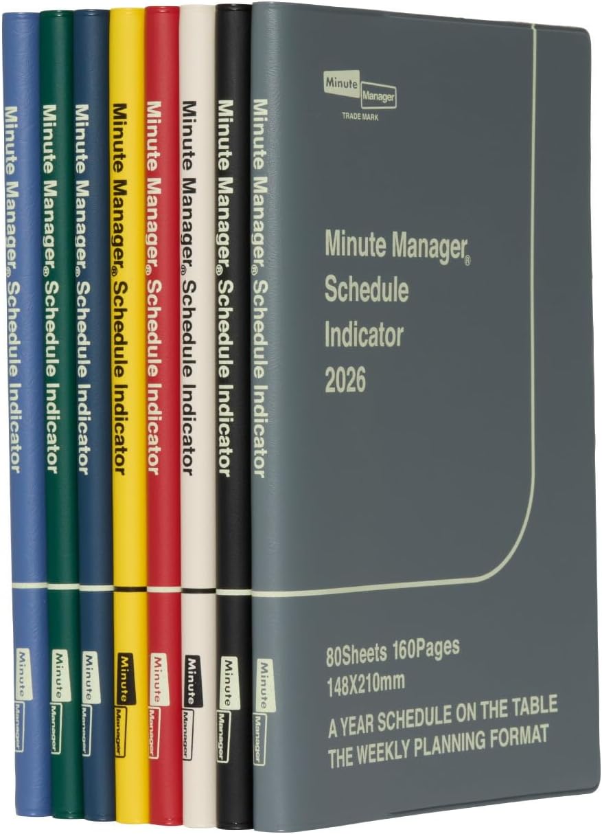 [High Tide Notebook 2026] Minute Manager Red / A5 Left/Starts on December 2025