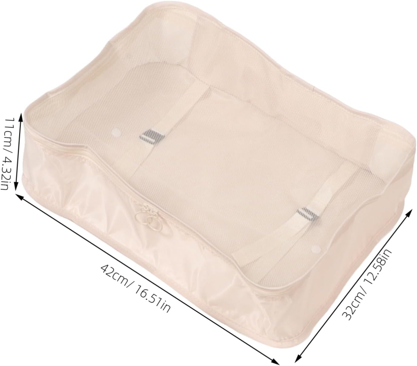 Beige Travel Packing Cubes Organizer Set 7pcs Waterproof Polyester image 2