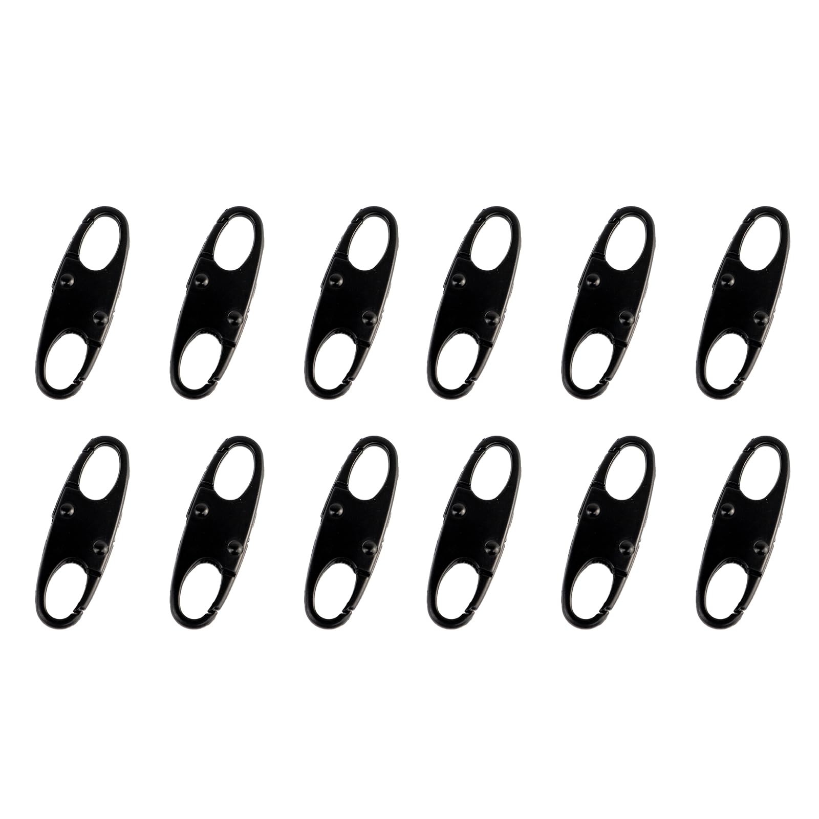 Photo 1 of 12PCS Double Small Carabiner Clips - S-Shaped Alloy Snap Hooks for Keychains, Fishing, Camping, and Outdoor Sports