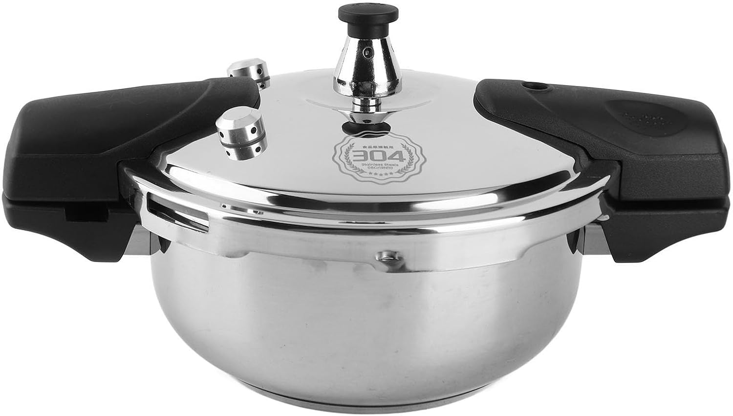Mini Pressure Cooker 1.8 Liter/1.6 Quart, Small Pressure Cooker, 304 Stainless Steel Pressure Cookers, Safe Explosion Proof Dual Handle fit for Gas Stove Induction Cooker