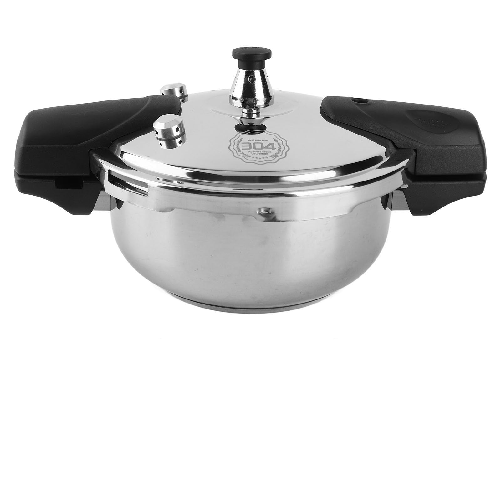 Mini olla a presión de 1.8 litros/1.6 cuartos de galón, olla a presión pequeña, olla a presión de acero inoxidable 304, mango doble seguro a prueba de explosiones apto para cocina de inducción