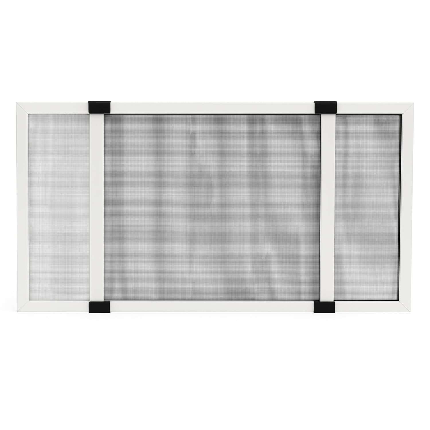 Zanzariere Estensibile in fibra di vetro con telaio in alluminio per finestre facile da montare (Telaio Bianco, H50x70/​132 cm)
