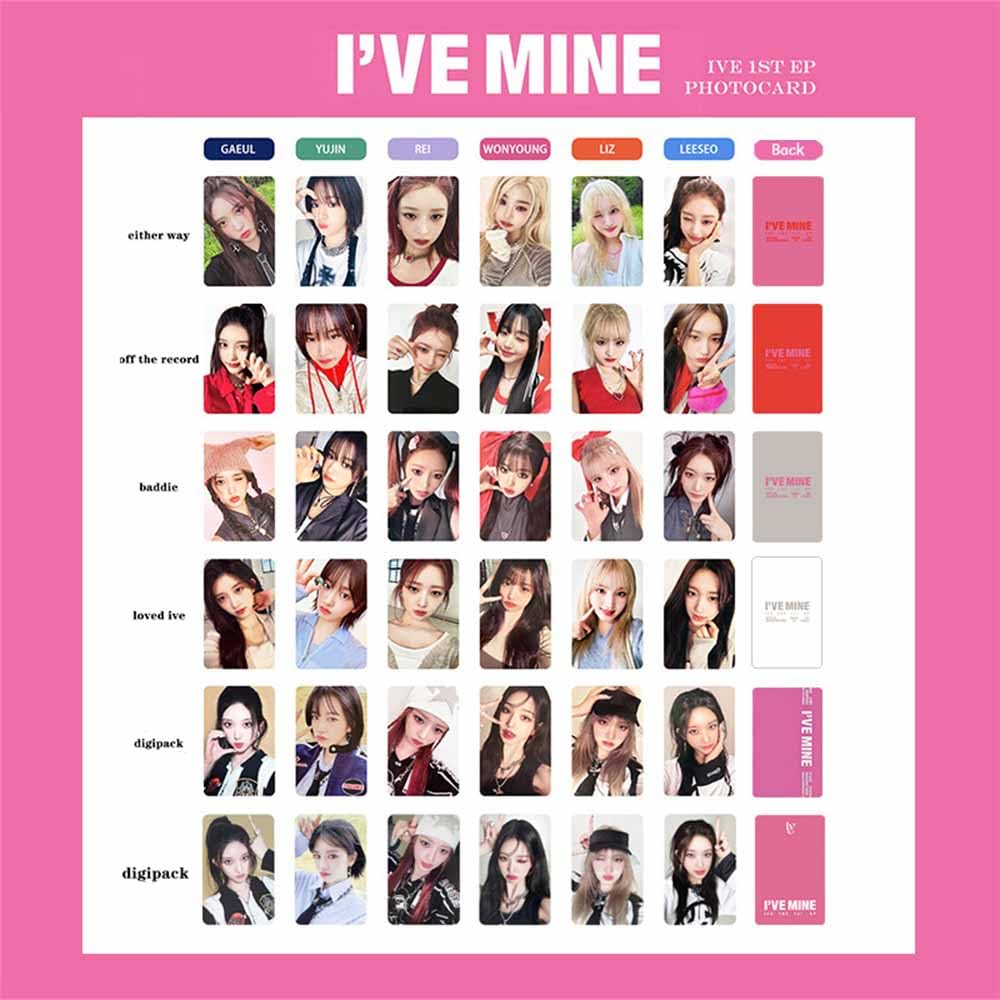 Kpop Photocards Ive Ive Mine Album Postcard Yujin Gaeul Wonyoung