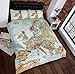 Produktbild Urban Bettwäsche-Set mit Zwei Kissenbezügen für Kingsize-Bett, mit einzigartigem Druckmuster Landkarte von Europa, hochwertiger Fotodruck