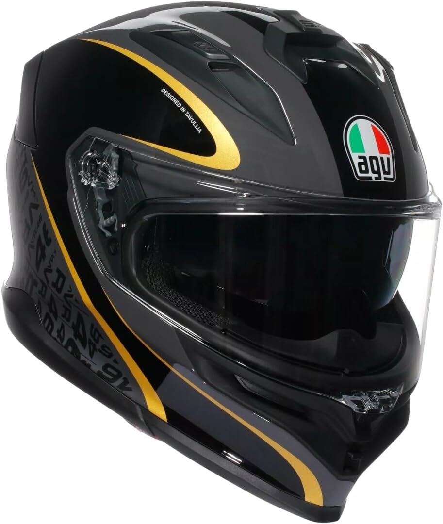 AGV K7 Flow 46 Casco, nero/​grigio/​oro, L (59/​60)